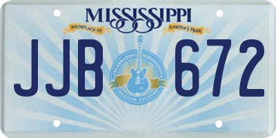 MS license plate JJB672