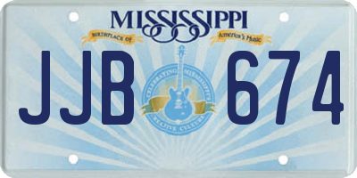 MS license plate JJB674