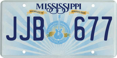 MS license plate JJB677