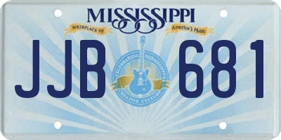 MS license plate JJB681
