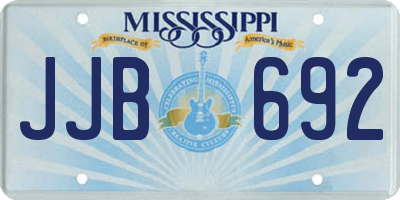 MS license plate JJB692