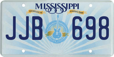 MS license plate JJB698