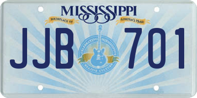 MS license plate JJB701