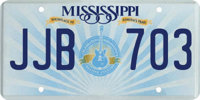 MS license plate JJB703