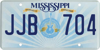 MS license plate JJB704