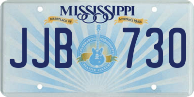 MS license plate JJB730