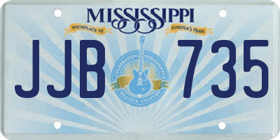 MS license plate JJB735