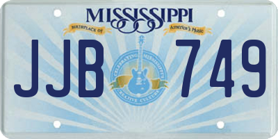 MS license plate JJB749