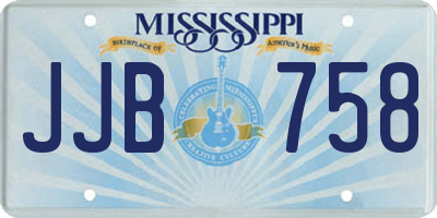 MS license plate JJB758