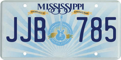 MS license plate JJB785