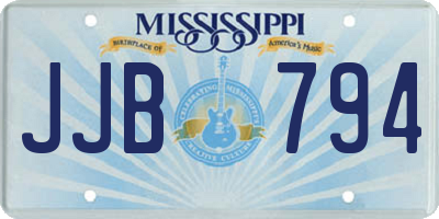 MS license plate JJB794