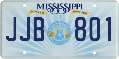 MS license plate JJB801