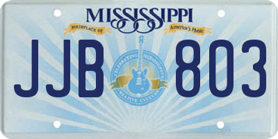 MS license plate JJB803