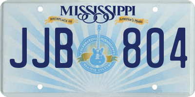 MS license plate JJB804