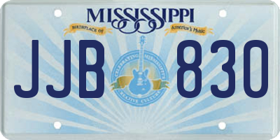 MS license plate JJB830