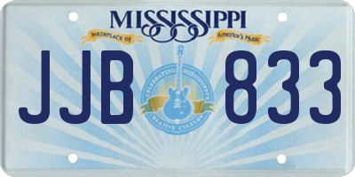 MS license plate JJB833