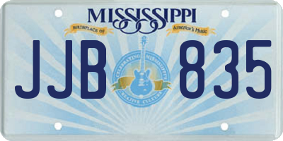 MS license plate JJB835