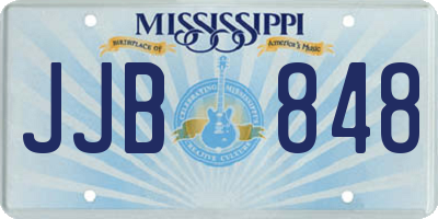 MS license plate JJB848