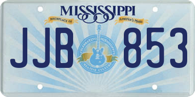 MS license plate JJB853