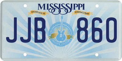 MS license plate JJB860
