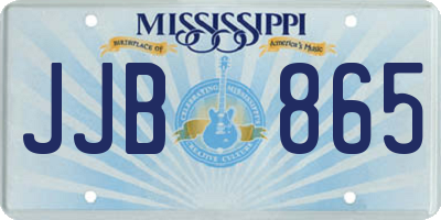 MS license plate JJB865