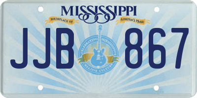 MS license plate JJB867