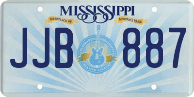 MS license plate JJB887