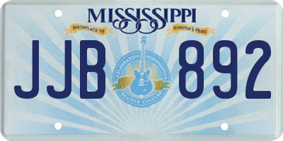 MS license plate JJB892