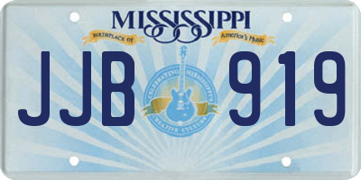 MS license plate JJB919