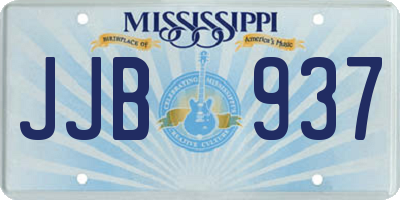 MS license plate JJB937