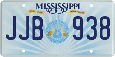MS license plate JJB938