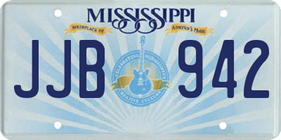 MS license plate JJB942