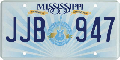 MS license plate JJB947