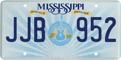 MS license plate JJB952