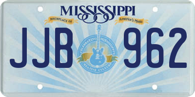 MS license plate JJB962