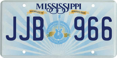 MS license plate JJB966