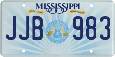 MS license plate JJB983