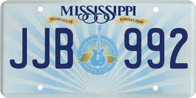 MS license plate JJB992