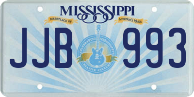 MS license plate JJB993