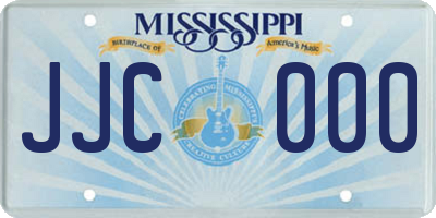 MS license plate JJC000