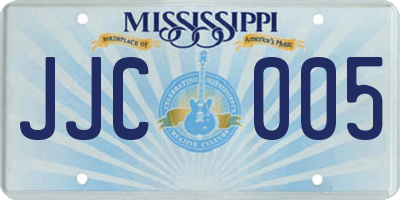 MS license plate JJC005