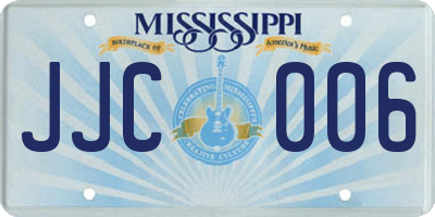 MS license plate JJC006