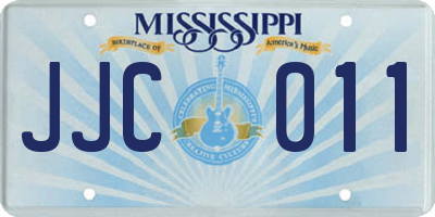 MS license plate JJC011