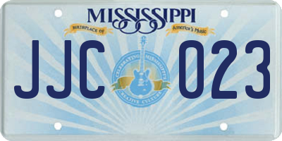 MS license plate JJC023
