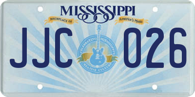 MS license plate JJC026