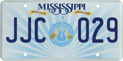 MS license plate JJC029