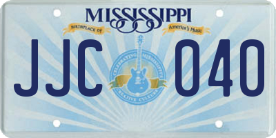 MS license plate JJC040
