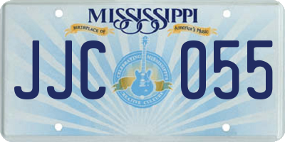MS license plate JJC055