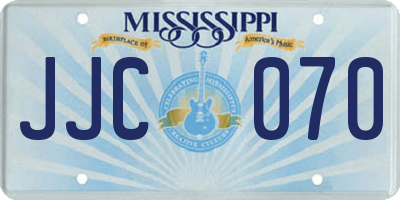 MS license plate JJC070