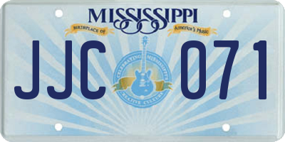 MS license plate JJC071